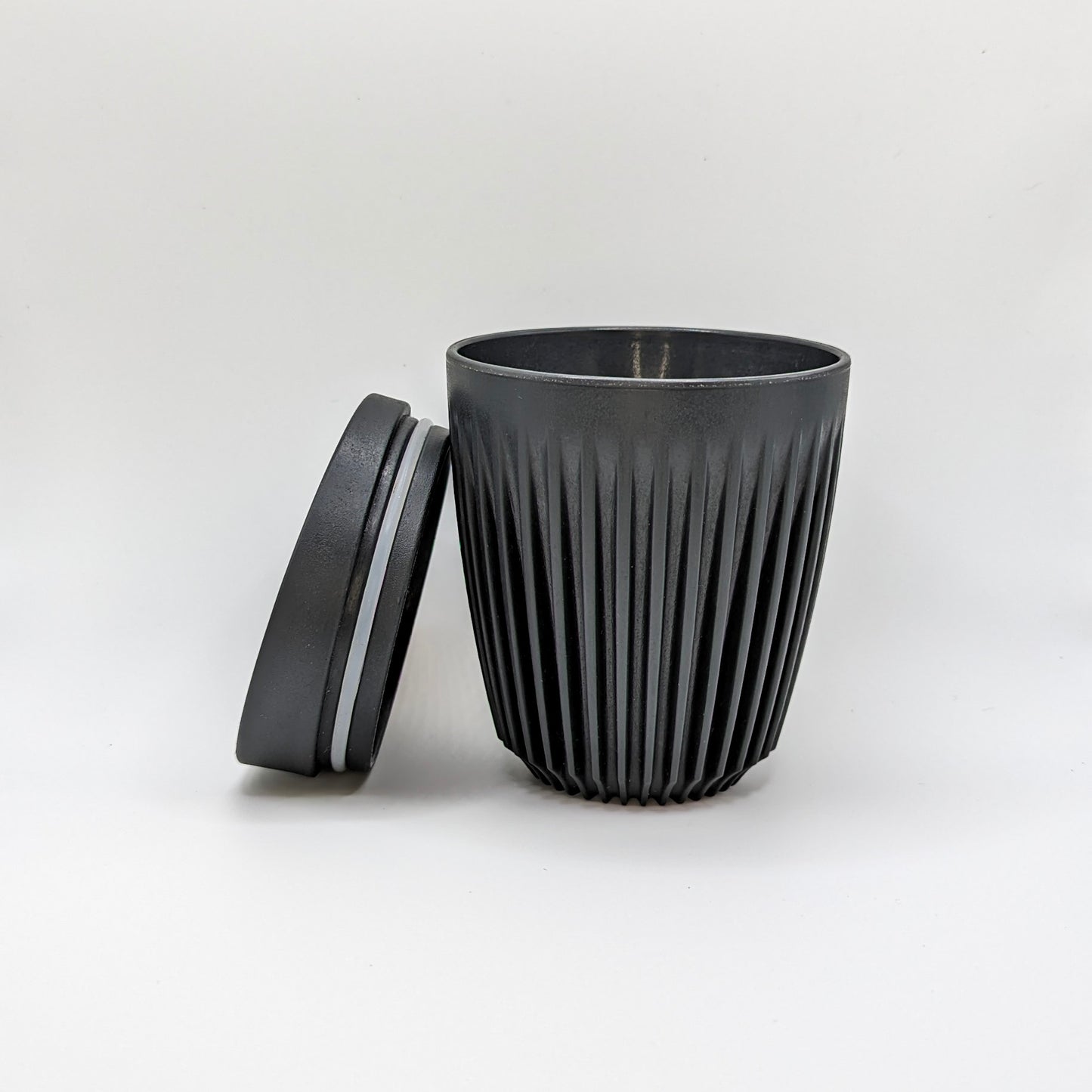 HuskeeCup 8oz Coffee Cup & Lid - Charcoal