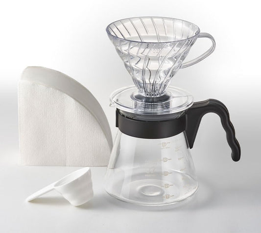 Hario V60 Coffee Dripper and Server Set (Size 02)